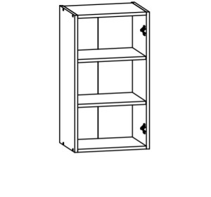 VERDI svetlosiva G40/72, horná skrinka v šírke 40 cm
