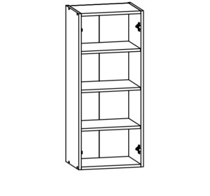 VERDI svetlosivá G40/95, horná skrinka v šírke 40 cm a výške 95 cm