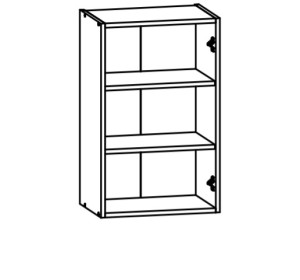 VERDI svetlosivá G45/72, horná skrinka v šírke 45 cm