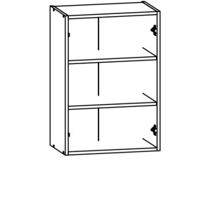 VERDI svetlosivá G50/72, horná skrinka v šírke 50 cm