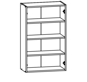 VERDI svetlosivá G60/95, horná skrinka v šírke 60 cm a výške 95 cm