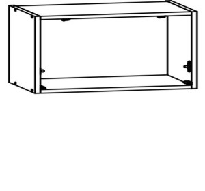 TOP LINE sivý lesk GO80/36, horná skrinka v šírke 80 cm