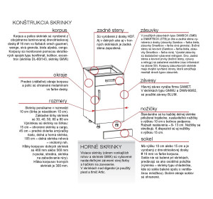TOP LINE sivý lesk D45, dolná skrinka v šírke 45 cm