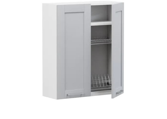 PLATE PLUS svetlosivá GC80/95, horná skrinka s odkvapkávačom v šírke 80 cm a výške 95 cm