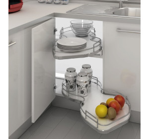 VERDI svetlosivá DNW105L, dolná skrinka určená do rohu v šírke 105 cm