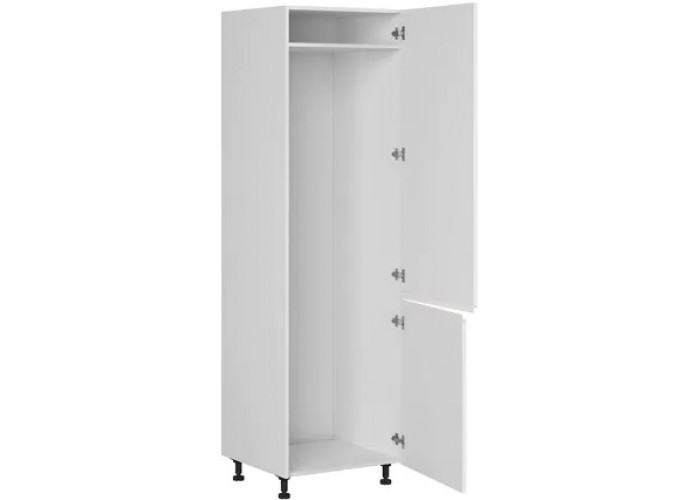 PLATE PLUS svetlosivá DL60/207, vysoká skrinka na vstavanú chladničku v šírke 60 cm a výške 207 cm