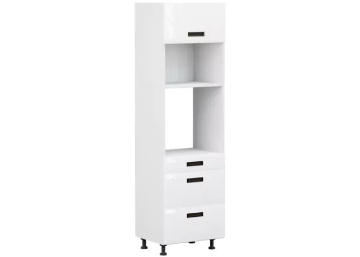 TAFNE biely lesk DPS-60/207-SMB/O, vysoká skrinka na vstavanú rúru a mikrovlnku v šírke 60 cm a výške 207 cm TAFNE biely lesk DPS-60/207-SMB/O, vysoká skrinka na vstavanú rúru a mikrovlnku v šírke 60 cm a výške 207 cm