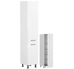 TOP LINE biela DC40/207, vysoká skrinka s CARGO košom v šírke 40 cm a výške 207 cm