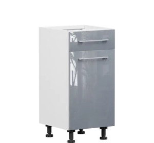 TOP LINE sivý lesk D1S40, dolná skrinka so zásuvkou v šírke 40 cm