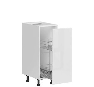 TOP LINE sivý lesk DC30, dolná skrinka s CARGO košom v šírke 30 cm