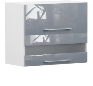 TOP LINE sivý lesk G2O_80/72, horná výklopná skrinka v šírke 80 cm