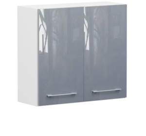 TOP LINE sivý lesk G80/72, horná skrinka v šírke 80 cm