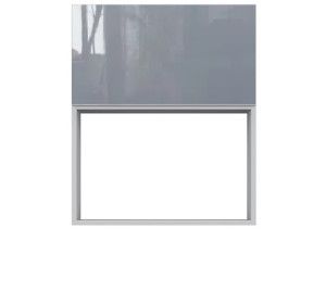 TOP LINE sivý lesk GMO60/72, horná skrinka na vstavanú mikrovlnku v šírke 60 cm