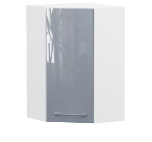 TOP LINE sivý lesk GNWU60/95, horná rohová skrinka v šírke 60 x 60 cm a výške 95 cm
