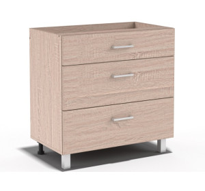 REA ALFA UP KDZ80/72, dolná zásuvková skrinka v šírke 80 cm