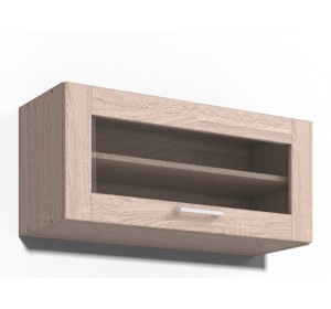 REA ALFA UP KHV80/36-S, horná výklopná skrinka so sklom v šírke 80 cm a výške 36 cm