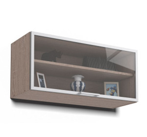 REA ALFA UP KHV80/36-AL, horná výklopná skrinka so sklom v AL ráme v šírke 80 cm a výške 36 cm