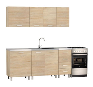 REA ALFA ZZ2 dub sonoma, kuchynská linka 180 cm 
