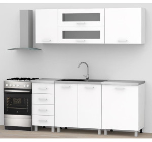 REA ALFA ZZ3 biela matná, kuchynská linka 180 cm 