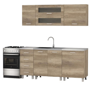 REA ALFA ZZ3 dub canyon, kuchynská linka 180 cm 