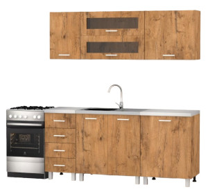 REA ALFA ZZ3 dub lancelot, kuchynská linka 180 cm 