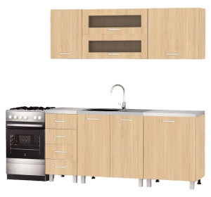 REA ALFA ZZ3 dub vicenza, kuchynská linka 180 cm 