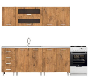 REA ALFA ZZ1 dub lancelot, kuchynská linka 200 cm 