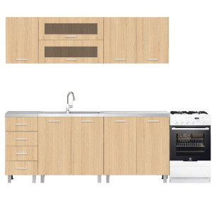 REA ALFA ZZ1 dub vicenza, kuchynská linka 200 cm 
