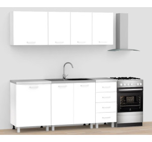 REA ALFA ZZ2 biela matná, kuchynská linka 180 cm 