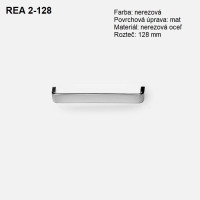 úchytka REA 2-128, nerezová