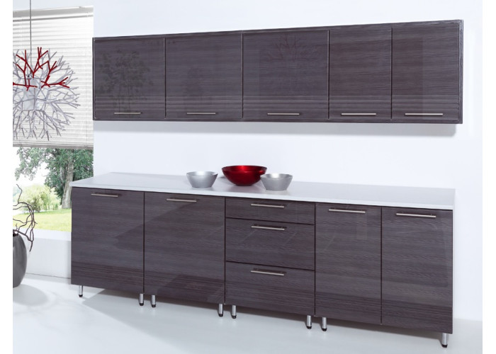 COSTA RICA MDF zebra grafit 260, akciový kuchynský komplet