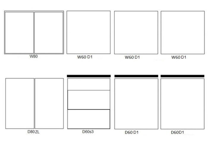 COSTA RICA MDF zebra grafit 260, akciový kuchynský komplet