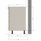 CARMEN sivá DSS40/3, kuchynská šuflíková skrinka v šírke 40 cm
