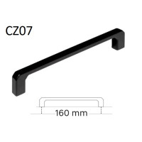úchytka CZ07, kovová, čierna