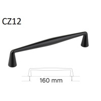 úchytka CZ12, kovová, čierna