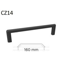 úchytka CZ14, kovová, čierna
