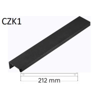 úchytka CZK1, kovová, čierna, nasúvacia na dvierka