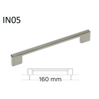 úchytka IN05, kovová, svetlosivá