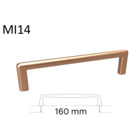 úchytka MI14, kovová, mosadz