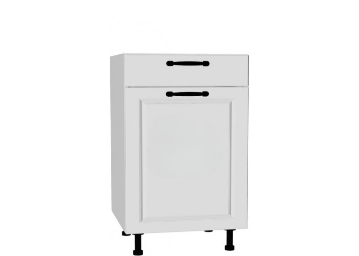 CARMEN biela DSS50.1/1, kuchynská skrinka so šuflíkom v šírke 50 cm