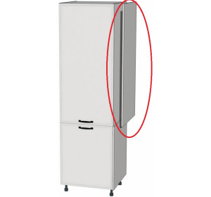 BIANCA tmavosivá BN128x58, bočný panel vo farbe dvierok v rozmere 128x58 cm