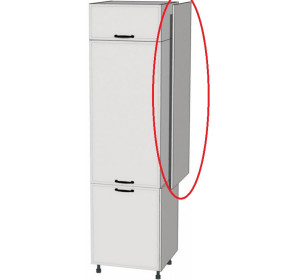 BIANCA tmavosivá BN147x58, bočný panel vo farbe dvierok v rozmere 147x58 cm