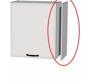 BIANCA tmavosivá BN71x32, bočný panel vo farbe dvierok v rozmere 71x32 cm