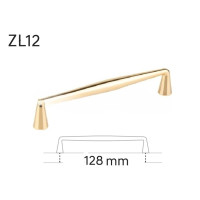 úchytka ZL12, kovová, v zlatej farbe