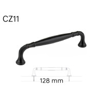úchytka CZ11, kovová, čierna