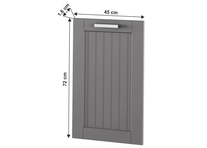 JULIA 55 tmavosivá dvierka na umývačku riadu 45 cm výška 72 cm JULIA 55 tmavosivá dvierka na umývačku riadu 45 cm výška 72 cm