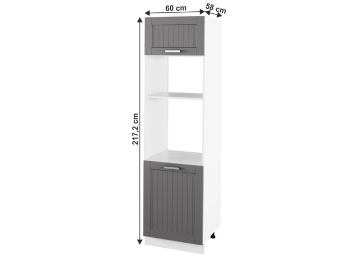 JULIA 81 tmavosivá vysoká skriňa na vstavanú rúru a mikrovlnku 60 cm JULIA 81 tmavosivá vysoká skriňa na vstavanú rúru a mikrovlnku 60 cm