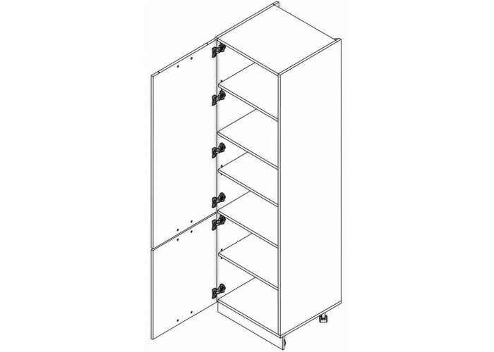 JULIA 80 svetlosivá vysoká kuchynská potravinová skriňa 60 cm JULIA 80 svetlosivá vysoká kuchynská potravinová skriňa 60 cm