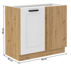 LULA artisan/biela DN105 dolná rohová kuchynská skrinka 105x60 cm LULA artisan/biela DN105 dolná rohová kuchynská skrinka 105x60 cm