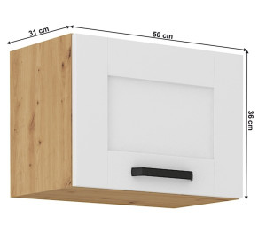 LULA artisan/biela GU50/36 horná výklopná kuchynská skrinka v šírke 50 cm a výške 36 cm